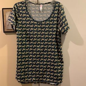 Lularoe Classic T size L Scottish Terrier print